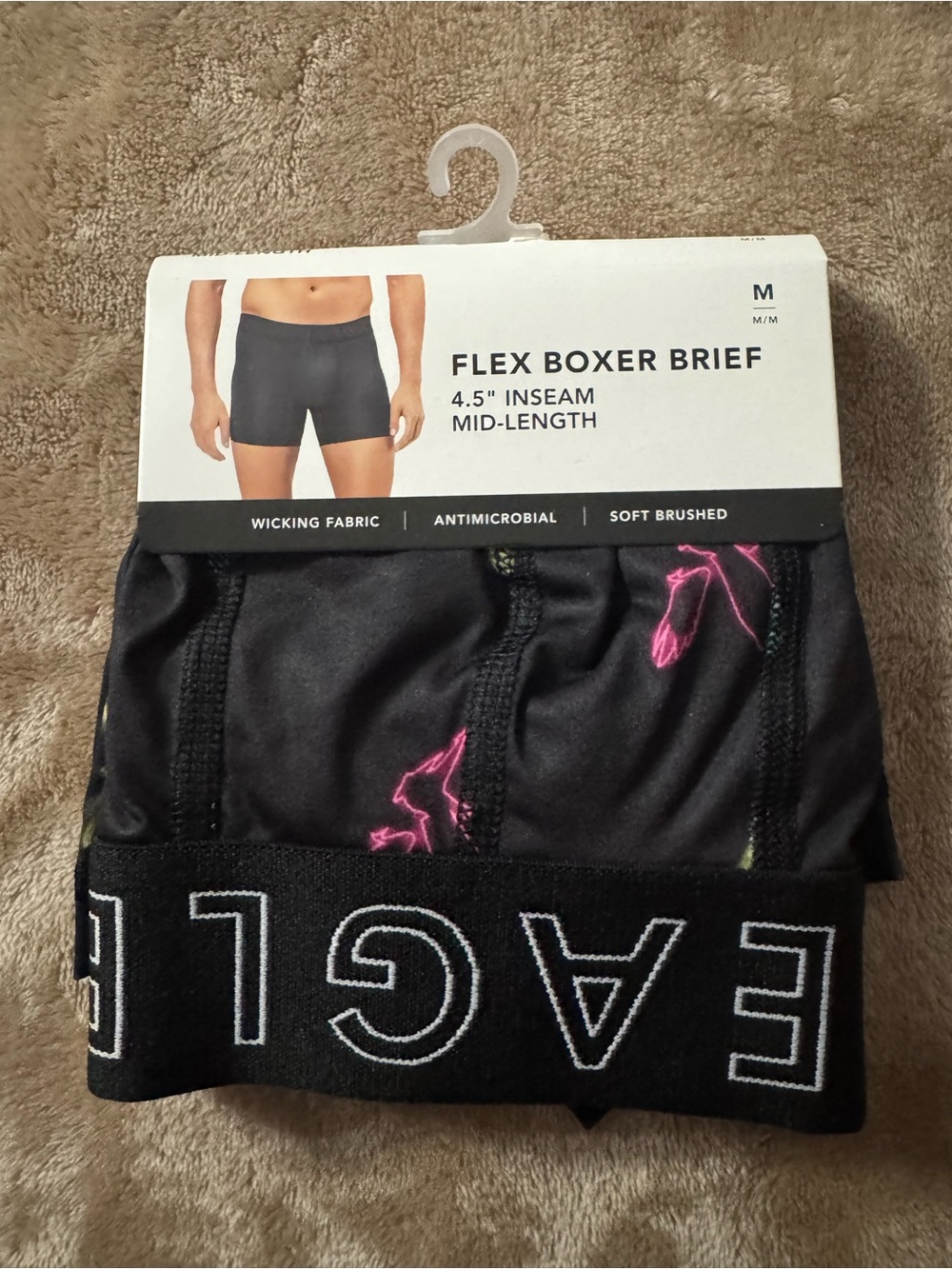 American Eagle Outfitters Flex Boxer Brief 3-Pack in Black, Blue, and Red - Picture 3 of 8